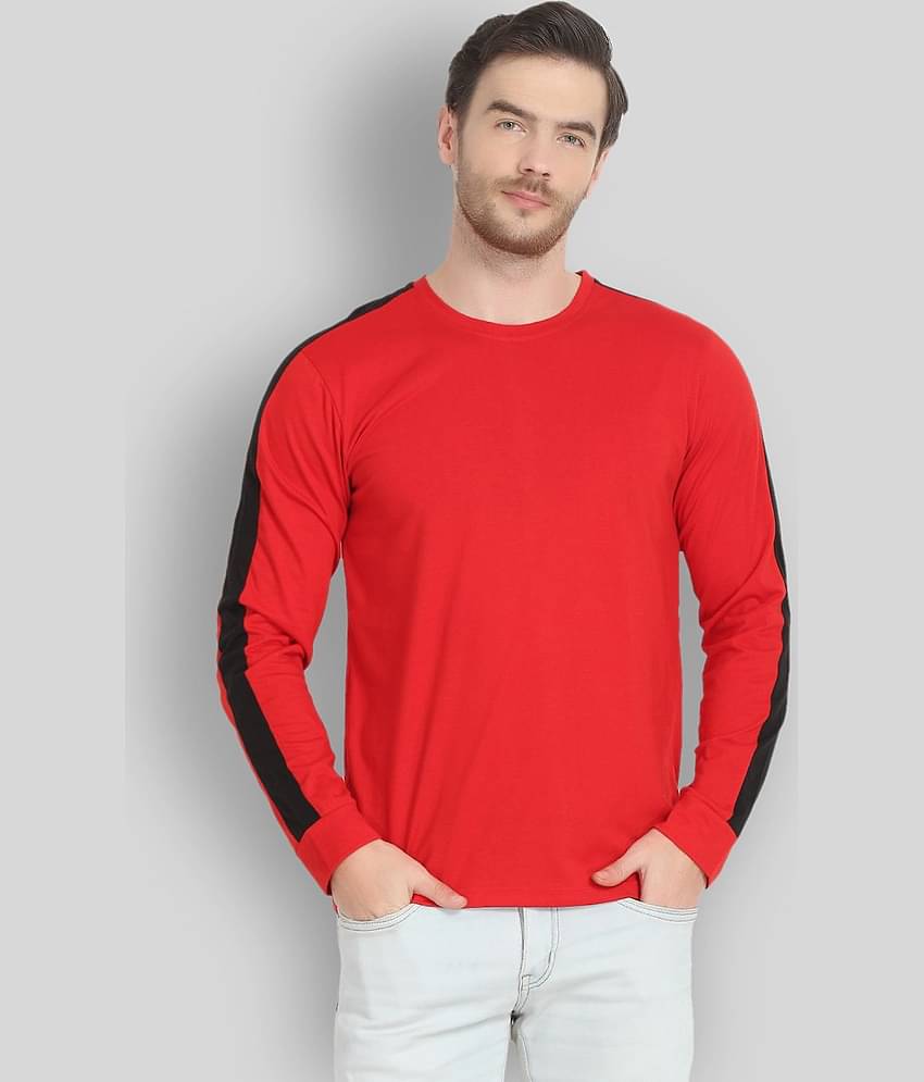 Glito Pack of 1 Cotton Blend Regular Fit Men's T-Shirt ( Red )