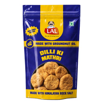 Lal Dilli Ki Mathri Made with Groundnut Oil & Himalayan Rock Salt Guilt-Free Snack - 150g