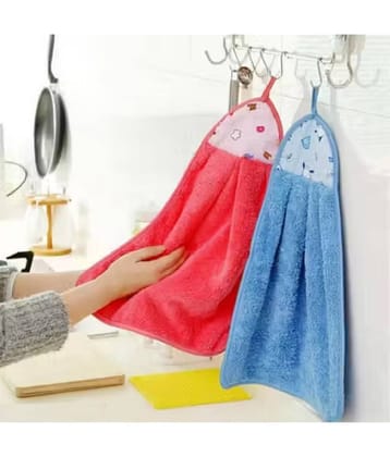 VillWin Pack of 2 Cotton 250-300 -GSM Hand Towel ( Multicolor )