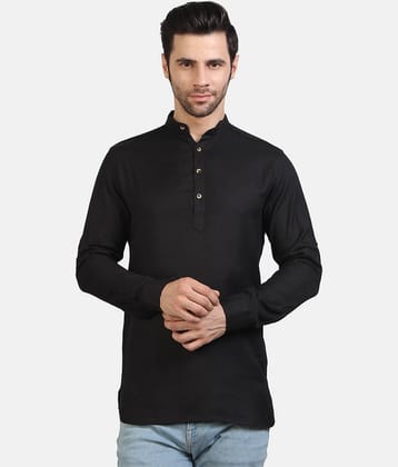 Life Roads - Black Cotton Men's Regular Kurta ( Pack of 1 )