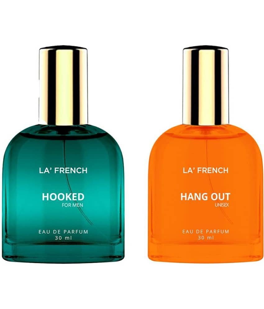 LA FRENCH -  Hooked & Hang Out  Eau De Parfum (EDP) For Unisex  60ml  ( Pack of 2 )