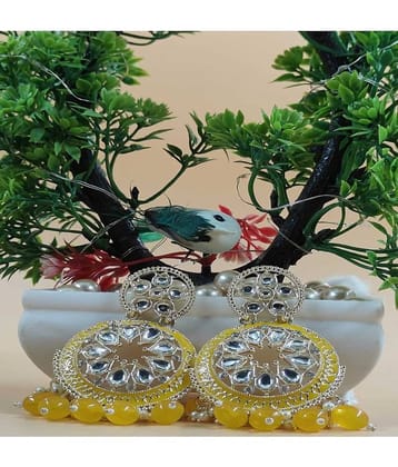 Jiyanshi fashion Yellow Jhumki Earrings ( Pack of 1 )