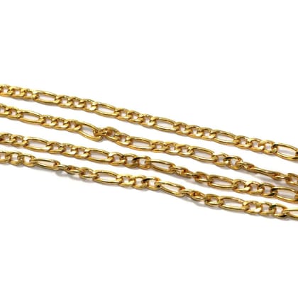 1 Mtr, 10x3mm Metal Chain Golden-Golden / Iron