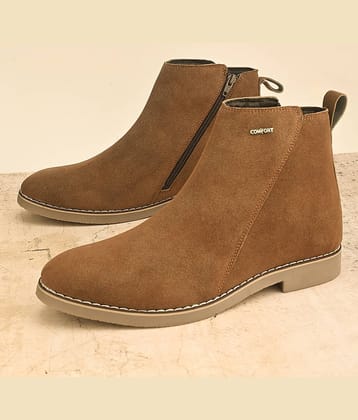 Fentacia MEN CASUAL SHOES tan Men's High Tops Shoes