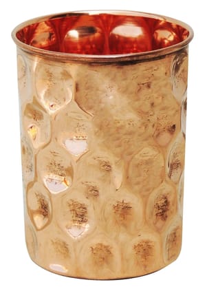 Pure Copper Glass 300 Ml - 2.8*2.8*3.7 inch (BC104 B)