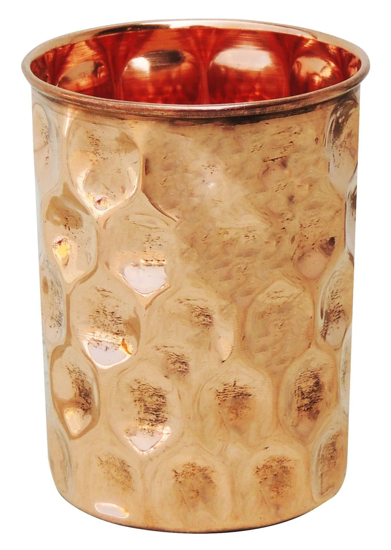 Pure Copper Glass 300 Ml - 2.8*2.8*3.7 inch (BC104 B)