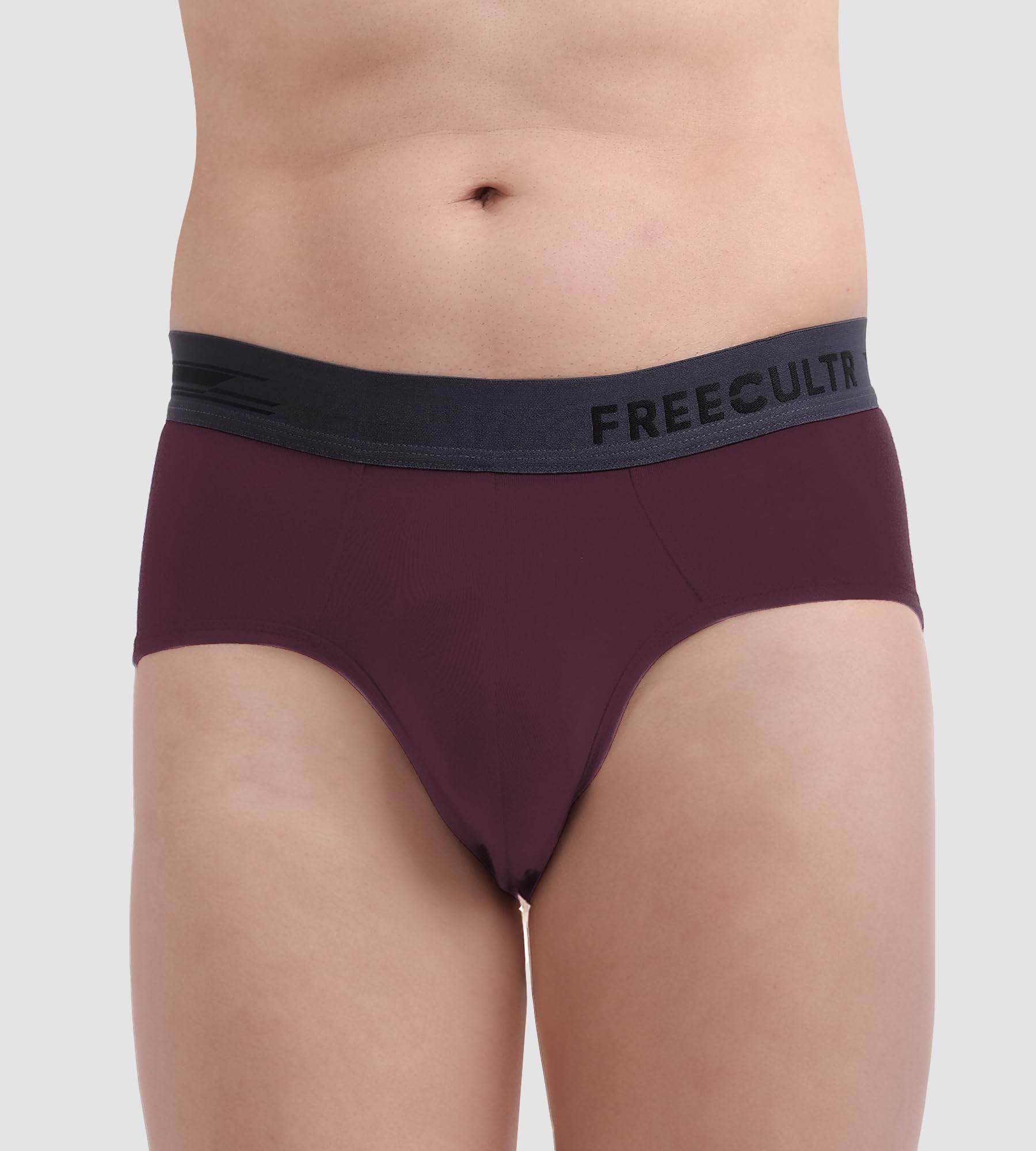 Freecultr Men's Underwear Anti Bacterial Micromodal Airsoft Brief - Non Itch No Chaffing Sweat Proof  Pack of 1-Sangria Wine