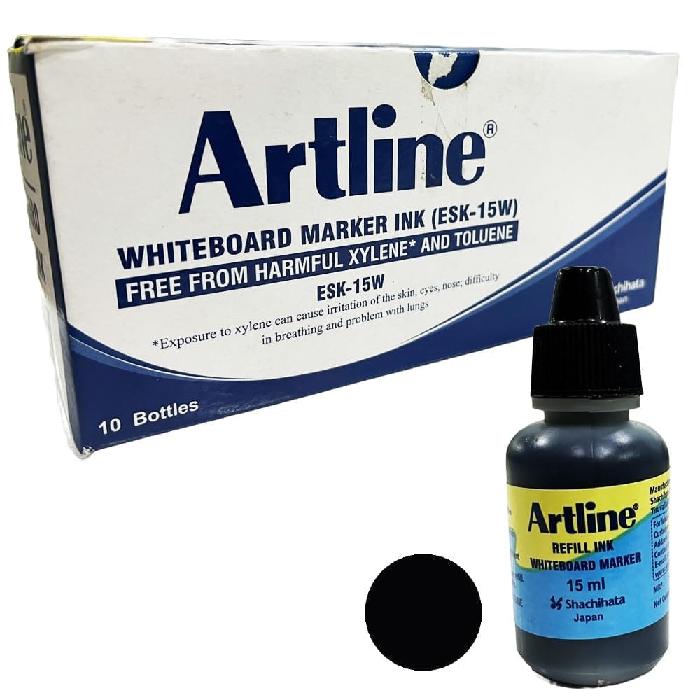Artline ESK 15W Whitebaord Marker Black Ink Pack of 10 | Ink for 157RI Whiteboard Marker
