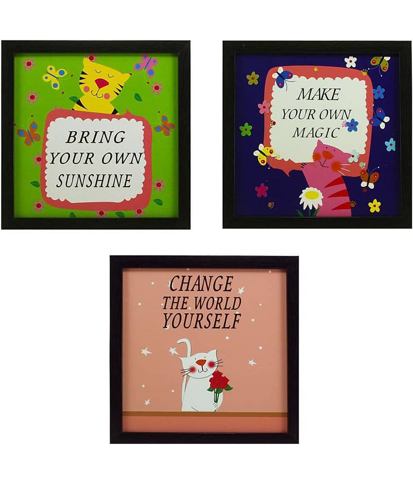 Indianara Kids Décor Synthetic Painting With Frame