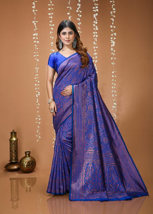 Lichi Silk Saree With Jacquard Border Pan