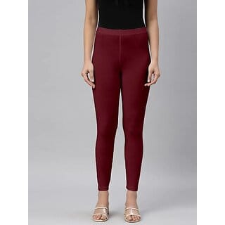 SHE PURE LUXURY WEAR Ankle Length  Ethnic Wear Legging  (Maroon, Solid)