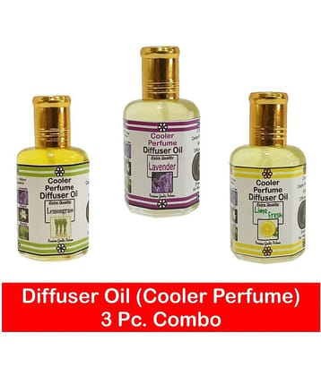 INDRA SUGANDH BHANDAR - Lemongrass Lavender Lime Fresh Pure & Natural With Free Dropper Multipurpose Diffuser Oil 25ml Each Pack Of 3