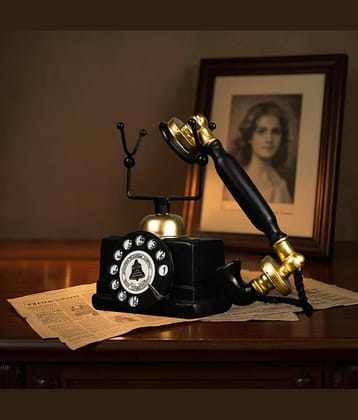 Flenzy Pack Of 1 Charming European Retro Resin Telephone