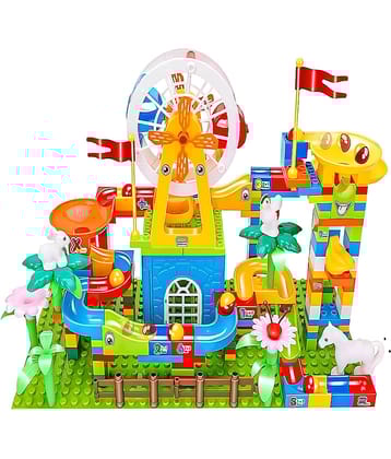 Rainbow Riders 253 Pcs Brain Boosting Sliding Blocks Toy Ages 3+ Multicolor Plastic Educational Assembly for Kids