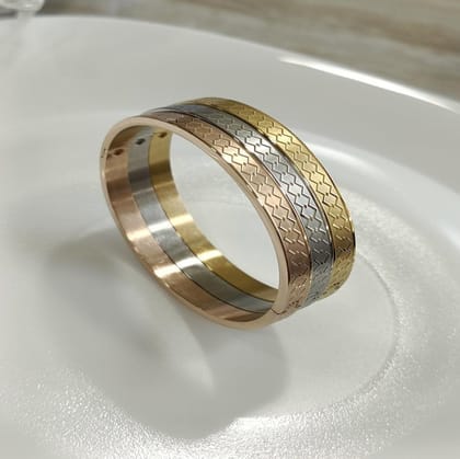 Set of Three Stainless Steel Unisex Kada- STKD 4139