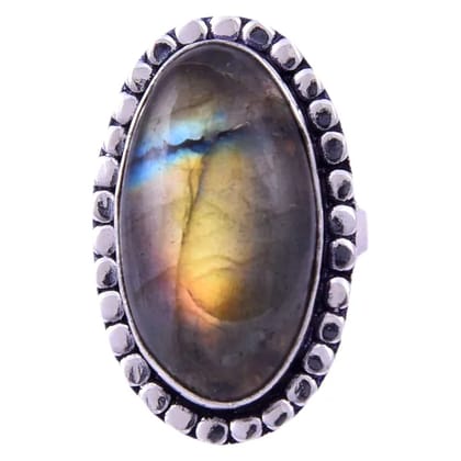 Oval Labradorite Ring For Men And Women(KI_162)  by Krishna Impex