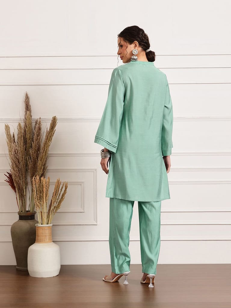 Sea Olive Festival Kurta Set