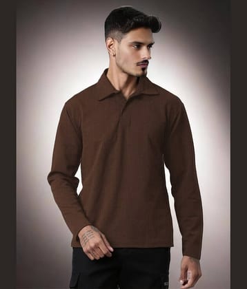 VIOUR Men Polyester Regular Fit Solid Polo T Shirt ( Black )