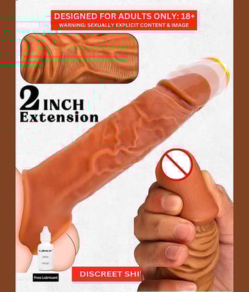 6.5 inch Penis Sleeve With 2 Inch Extension + Free Lubricant