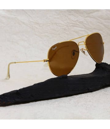 RESIST EYEWEAR Gold Pilot Sunglasses ( Pack of 1 )