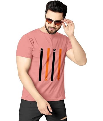 happy khajana Pack of 1 Polyester Regular Fit Men's T-Shirt ( Pink )