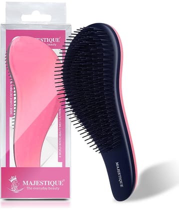 Majestique Curve Detangling Hair Brush for All Hair Types Adults, and Kids - 1 Pcs (Multicolor)