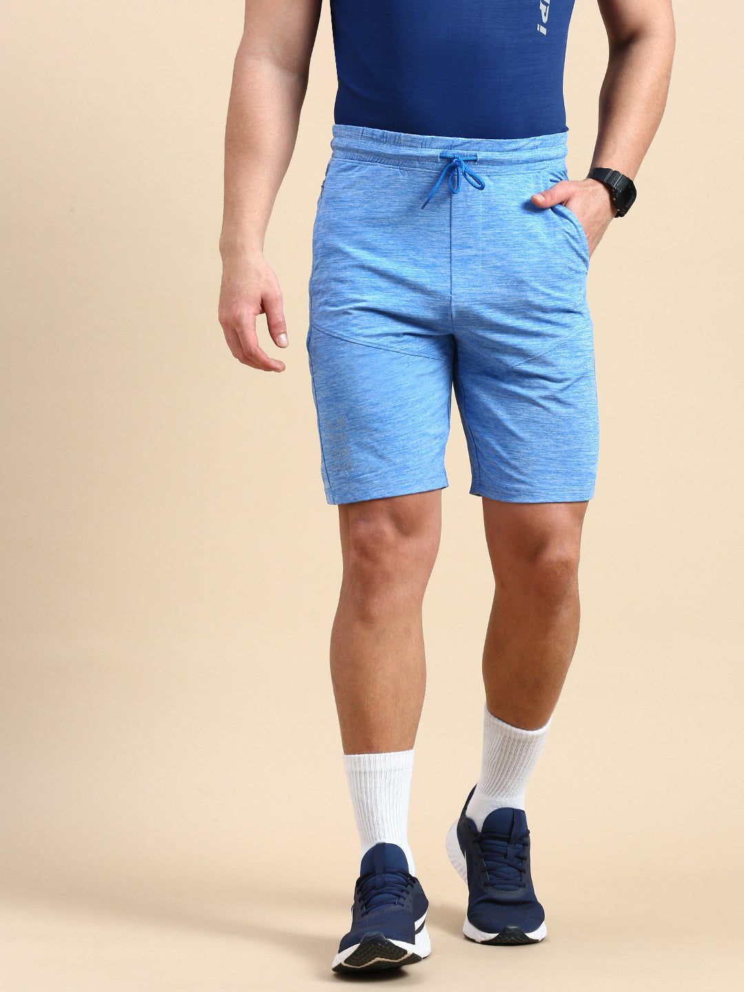 Classic Polo Men's Bottom Polyester Blue Slim Fit Active Wear Shorts | GEN-X-SHORTS-03 B
