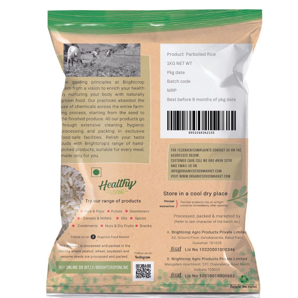 Parboiled, Usna, Ponni Rice (1Kg Pack)