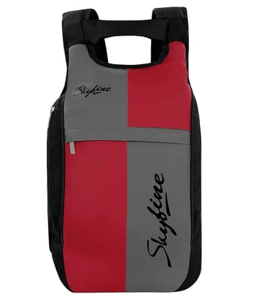 SVB BAG 25 Ltrs Faux Leather Backpack *For Men & Women ( Red ) - Red