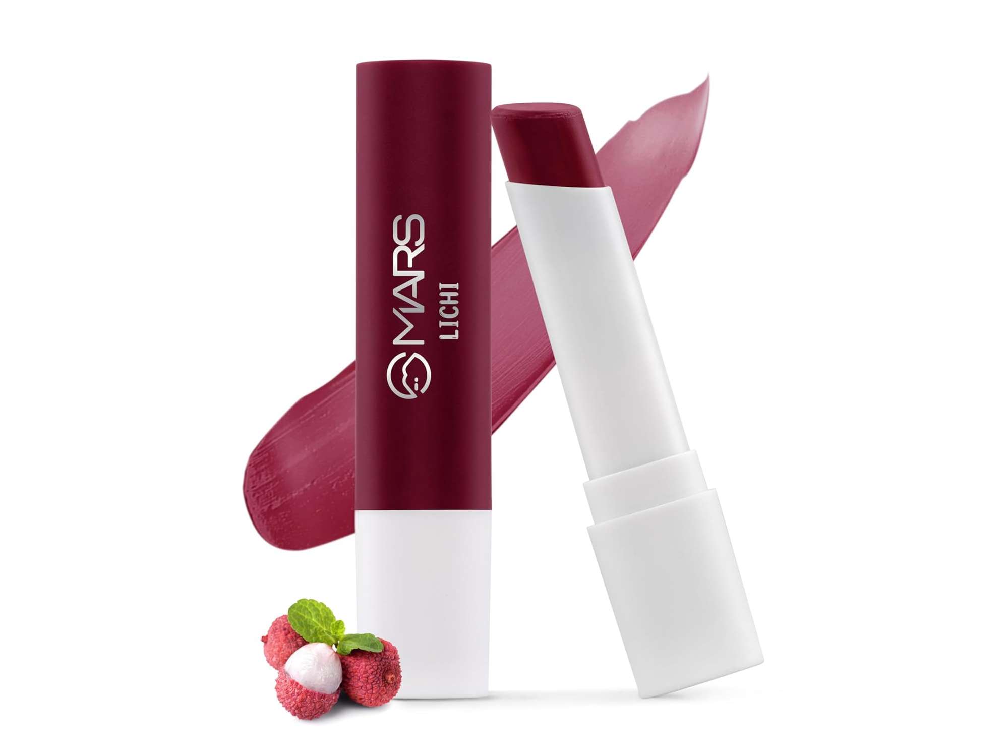 MARS Aqua Splash Tinted Lip Balm Enriched with Shea Butter, Jojoba Oil, Vitamin-E & Cocoa Extract, Repair Chapped Lips, Non-Sticky & Moisturising  - 07-LICHI