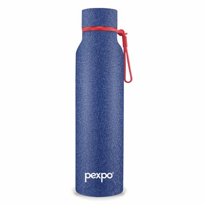 Pexpo Stainless Steel Vacuum Insulated Flask, 850 ml, Blue | Bosco | Portable, Durable & Keeps Drinks Hot/Cold for 24 Hours