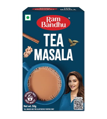 Ram Bandhu Tea Masala | Authentic Indian Spice Blend for Tea, 50g x 2 Pack | Pack of 2 | The staple drink takes on a new avataar when you use our tea masala Ram Bandhu Tea Masala | Authentic Indian Spice Blend for Tea, 50g x 2 Pack | Pack of 2 | The staple drink takes on a new avataar when you use our tea masala