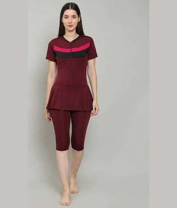 MEGASKA Purple One Piece Swimming Costume