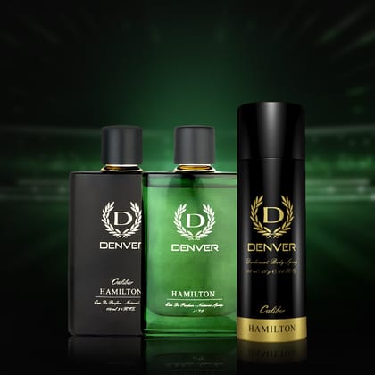 Denver Caliber & Hamilton 100ml Perfumes + Caliber 200ml Deodorant - Combo