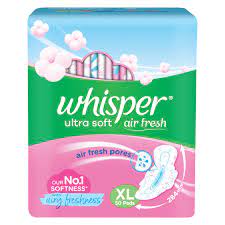 Whisper Ultra Soft  Air Fresh XL 50Pads