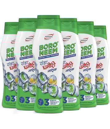 Nimson Boro Neem Cool Talcum Ghamori Nashak Prickly Heat Talc 600 gm Pack of 6