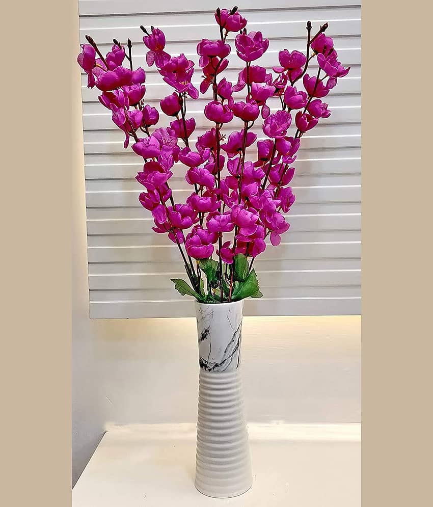 REAL PBR - Purple Cherry Blossom Artificial Flowers Bunch ( 7 Sticks )