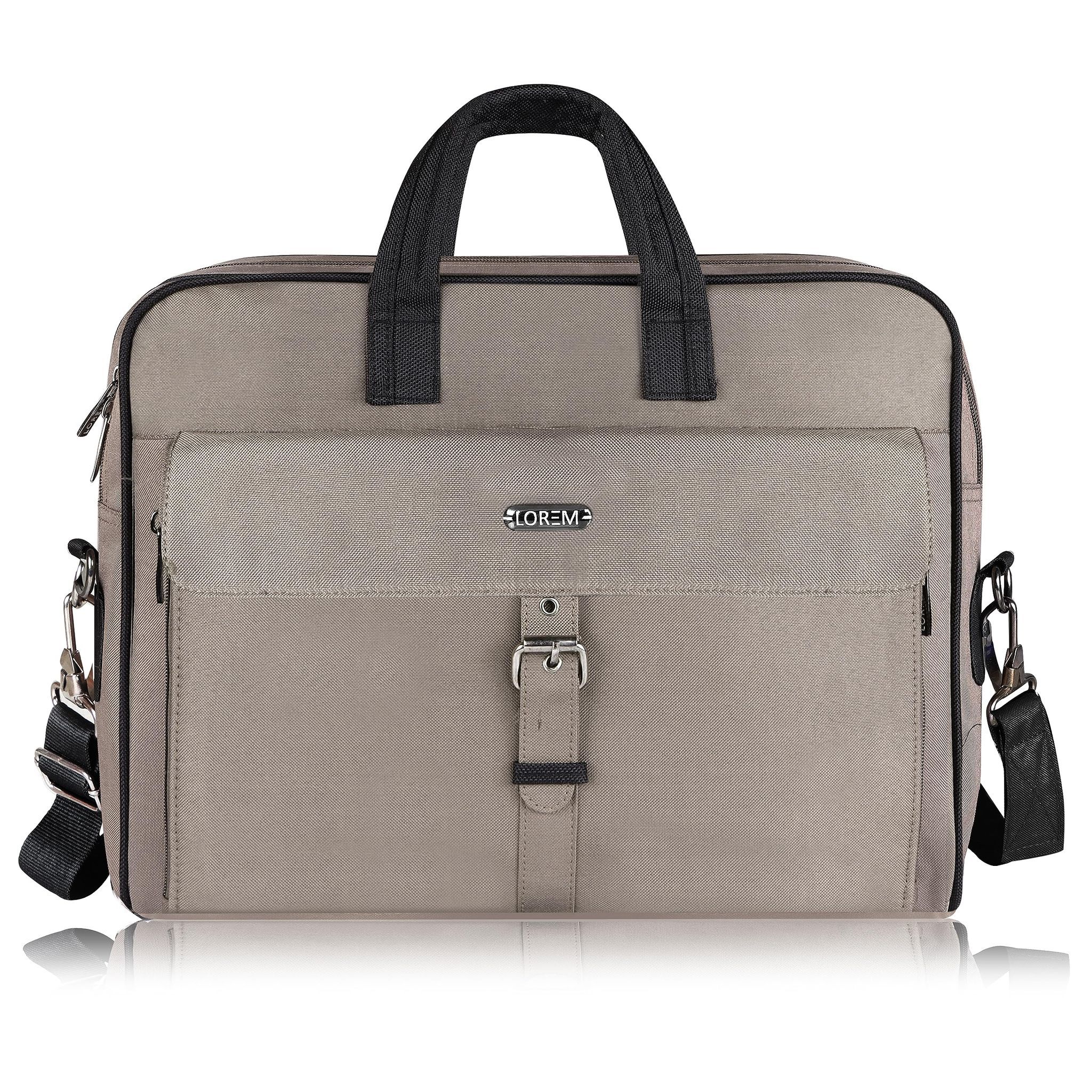 LOREM Grey Color Linen fabric 10L Laptop Messenger Bag For Men BG92
