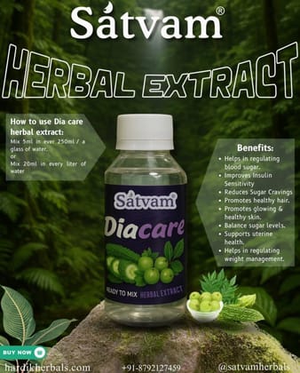 Satvam - Diacare (Ready to mix Herbal Extract)