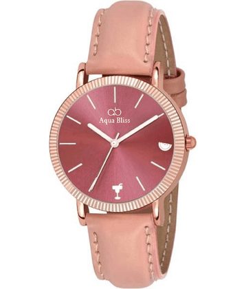 AQUA BLISS - Pink Leather Analog Womens Watch