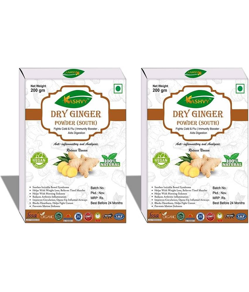 Kashvy Dry Ginger Powder 400 Gm Pack of 2