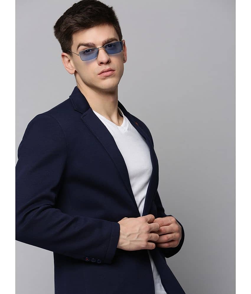 Showoff Cotton Blend Men's Blazer - Navy Blue ( Pack of 1 )