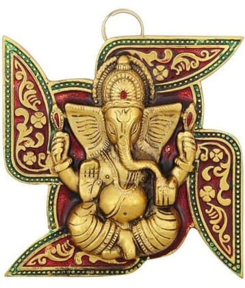 Home Lane Brass Lord Ganesha Idol ( 12 cm )