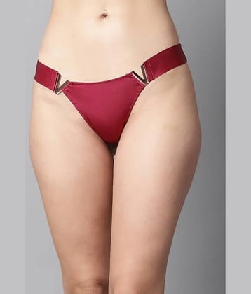 PrettyCat - Black Polyester Solid Women's Thongs ( Pack of 1 )