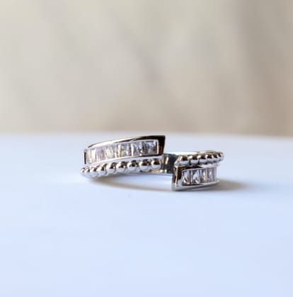 Sphere 18K Gold and Silver Plated Ring-Silver