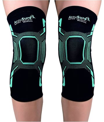 ACCUSURE Black Knee Support ( Pack of 1 )