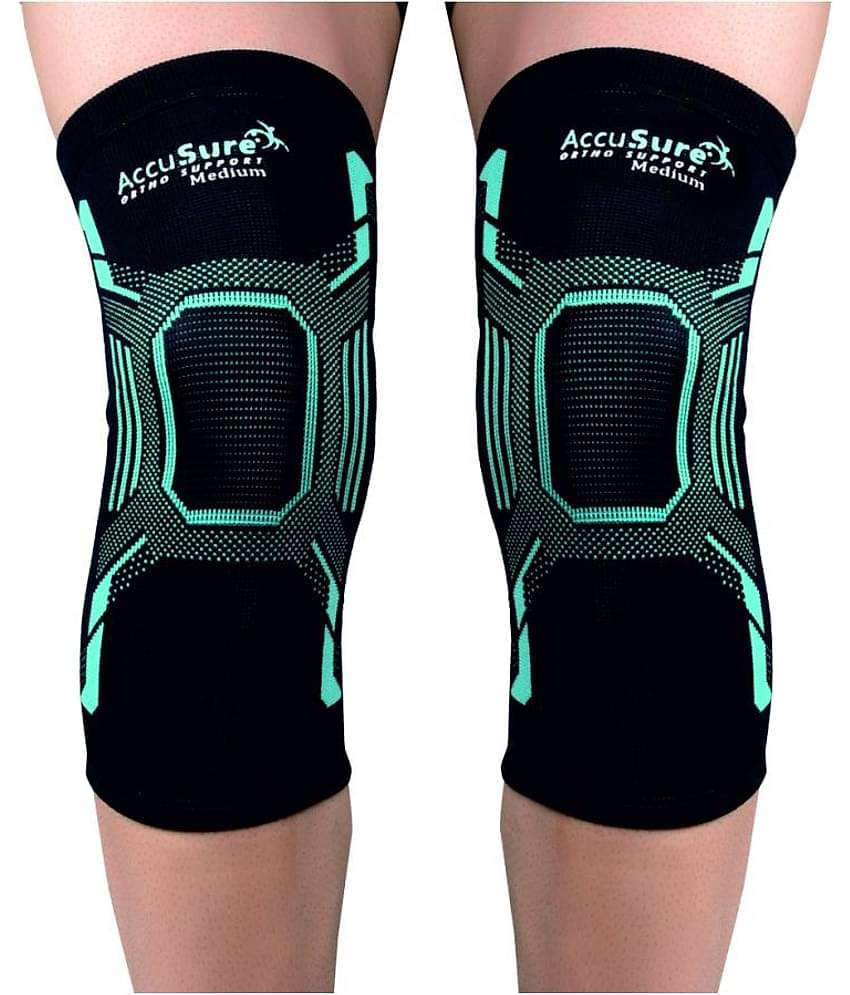 ACCUSURE Black Knee Support ( Pack of 1 )