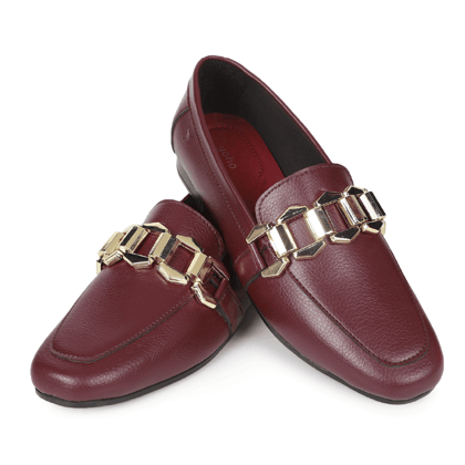 Bliss Casual Square Buckle-Wine / 3