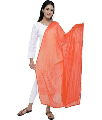 TULSI (CRAFTED WITH HEART) Women Chiffon Dupatta ( Orange , Pack of 1 )