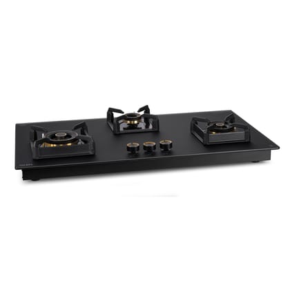 3 Burner DFVS Matt Glass Hob with 2 Triple Ring Total Brass Burners Auto Ignition (BH1093XLDFTHT2TRMG)